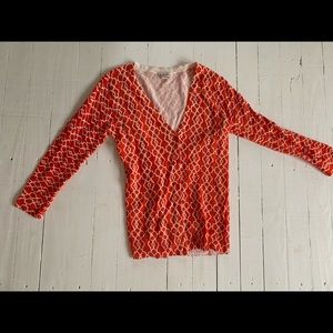 Target Merona red button down cardigan XS